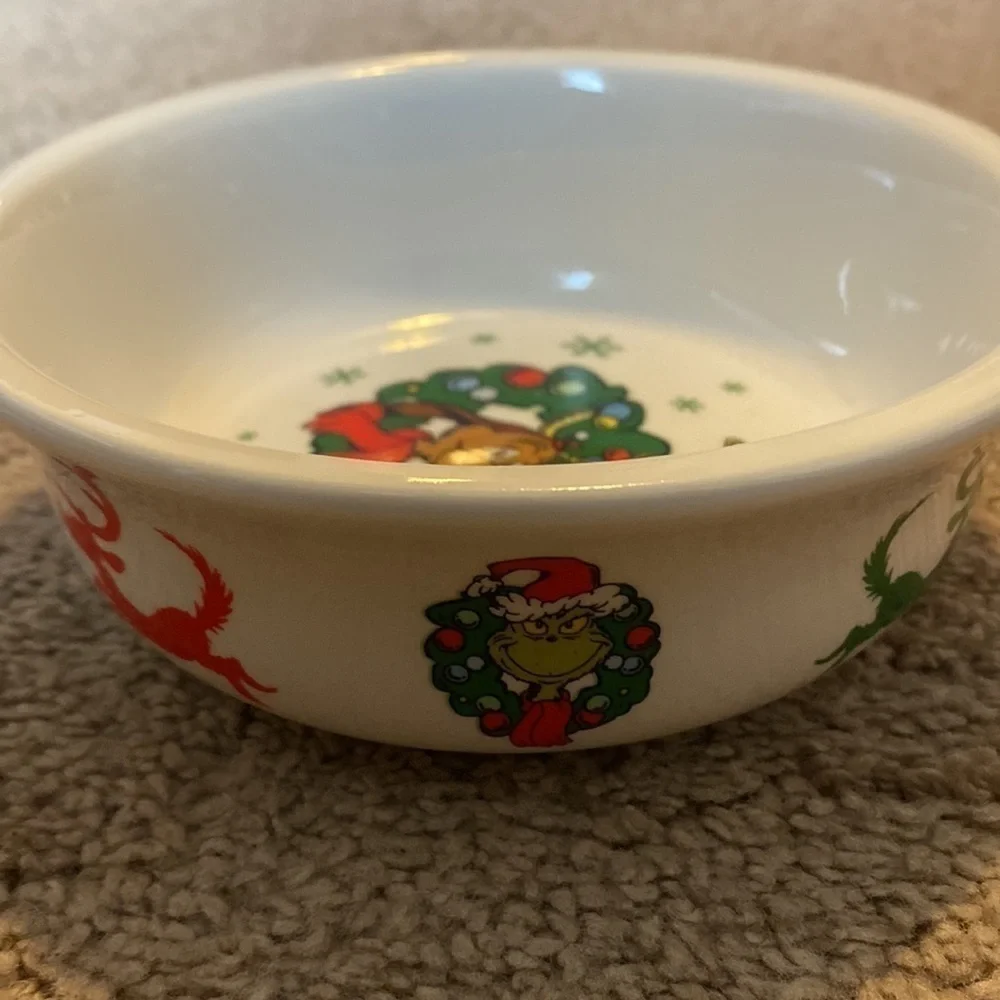 Dr. Seuss The Grinch Naughty/Nice ceramic pet bowl